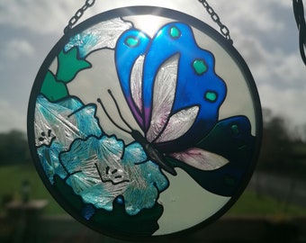 Joan Baker Designs ~ Hand Painted Stained Glass ~ Sun Catcher