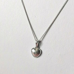 Sterling Silver 925 Delicate Heart Pendant Necklace