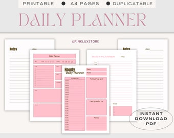Daily Planner Bundle, Meal Planning, Habit Tracker (Digital Download)