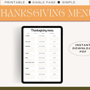 Thanksgiving Menu List, Menu Planning, Thanksgiving Party Planning, Full Menu List for all Food