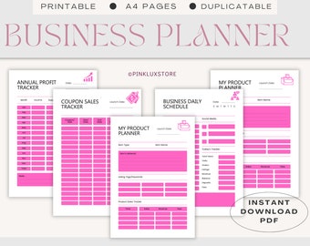 Ivory Business Planner, Profit Tracker (Printable Instant Download)