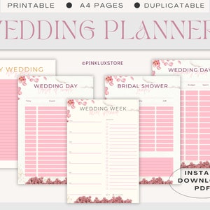Sofortiger Download Hochzeitsplaner, Hochzeitskontaktlisten, Hochzeitsplanung leicht gemacht, Hochzeitsplaner, Hochzeitsplaner Checkliste