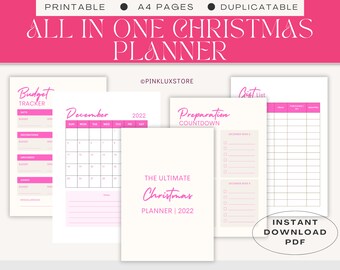 Christmas Planner Bundle, December Calendar (Digital Download)