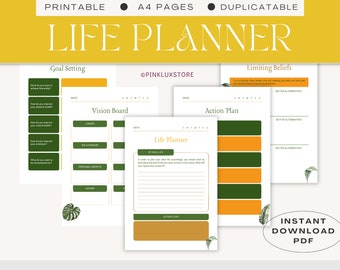 Life Questions Planner, Self Understanding Checklist (Digital Download)