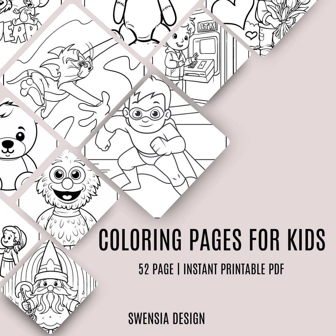 52 Easy Coloring Pages for Kids, Toddlers, Preschoolers Toddlers