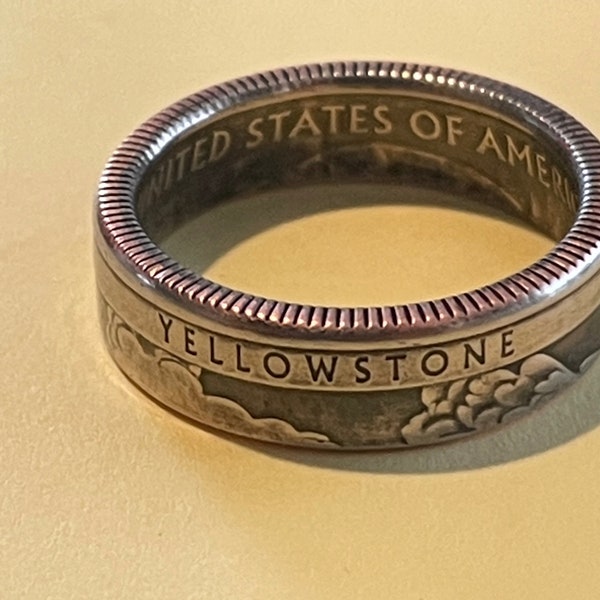 Yellowstone quarter coin ring, 2010
