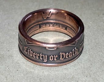 Liberty or Death, 1776, copper coin ring