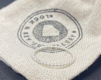 Beaded stacking ring