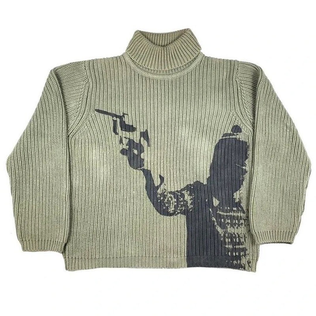 Y2K Mens Knitted Sweater.y2k Clothing.y2k Sweater.graphic - Etsy