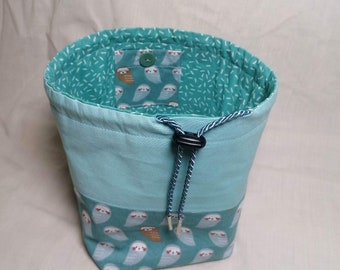 Handmade knitting and crochet project bag