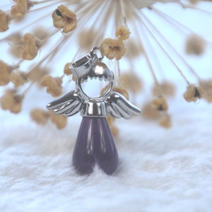 Schutzengel Anhänger | Engel | Glücksbringer | Schlüsselanhänger I mit Amethyst I Kraft | Glaube | Schutz I Weihnachten I Geschenk I Deko
