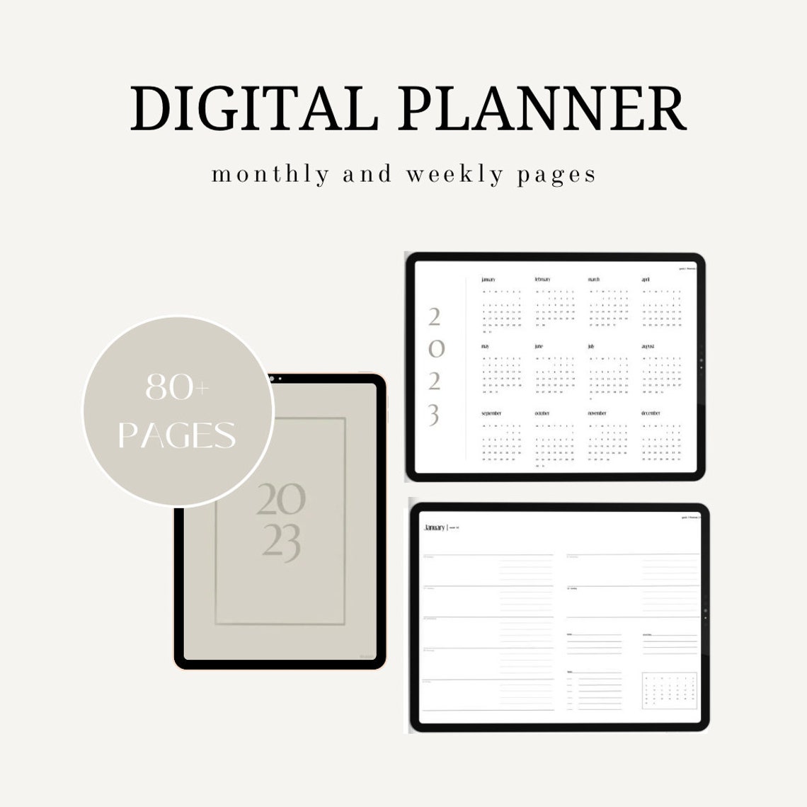 Digital Planner 2023 Goodnotes Planner iPad Planner Dated Etsy.de