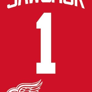 Detroit Red Wings Retired Player Banner Sticker