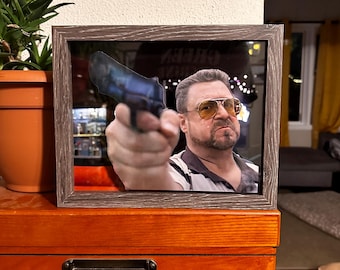 Big Lebowski Movie Wall Art.   John Goodman Walter Vent Scene 3D Art.