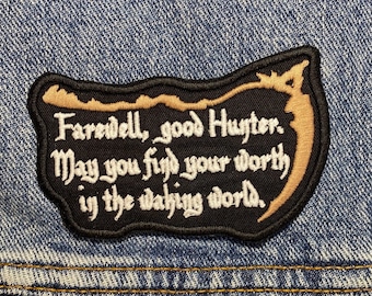 Waking World Embroidered Patch. Gaming Inspired Patches. Iron On Backing.