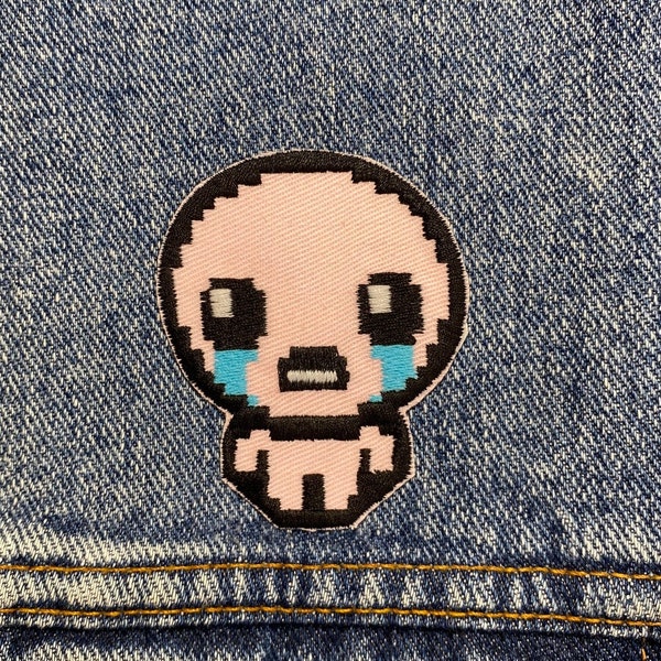 Isaac Embroidered Patch. Gaming Inspired Patches. Iron On Backing.