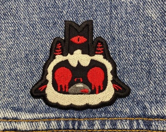 Demonic Lamb Embroidered Patch. Gaming Inspired Patches. Iron On Backing.