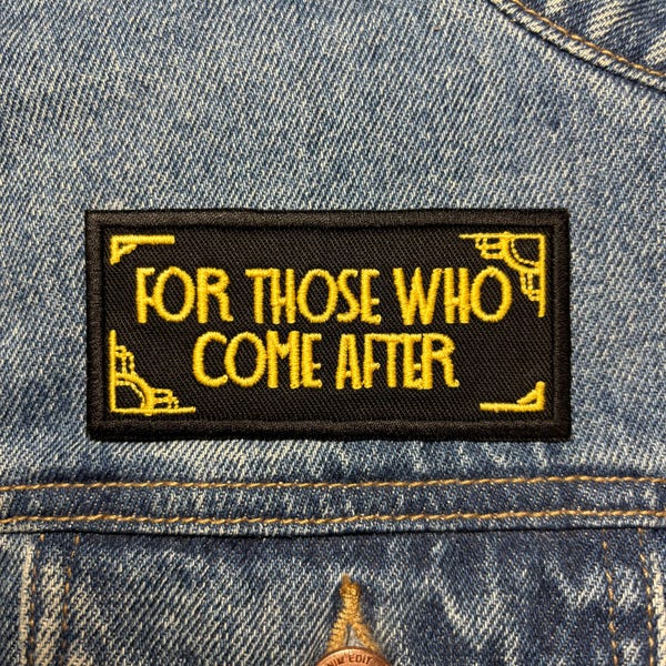 Gestickter Aufnäher für diejenigen, die nachher kommen. Gaming Inspirierte Patches. Eisen auf Rückseite.