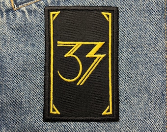 33 Embroidered Patch. Gaming Inspired Patches. Iron On Backing.