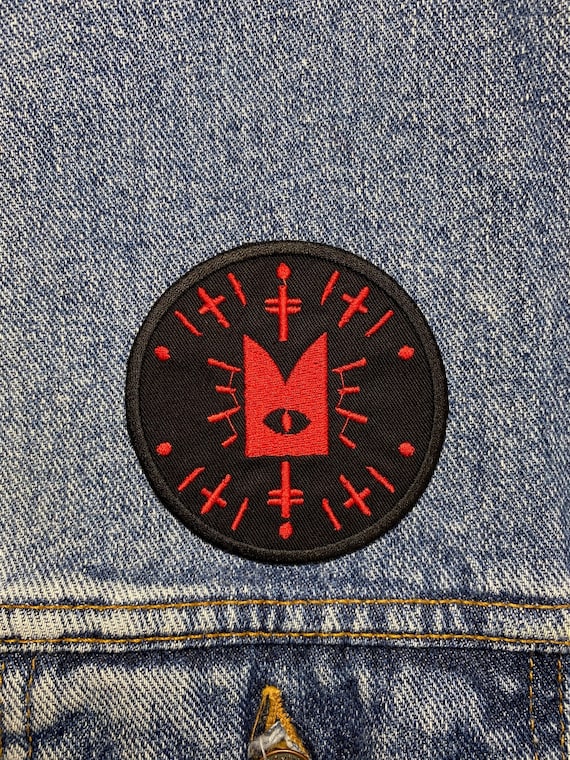 Cult Symbol Embroidered Patch. Gaming Inspired Patches. Iron On Backing.