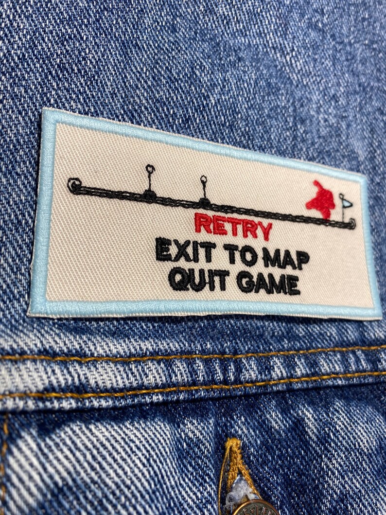 Retry Embroidered Patch. Gaming Inspired Patches. Iron on Backing. - Etsy