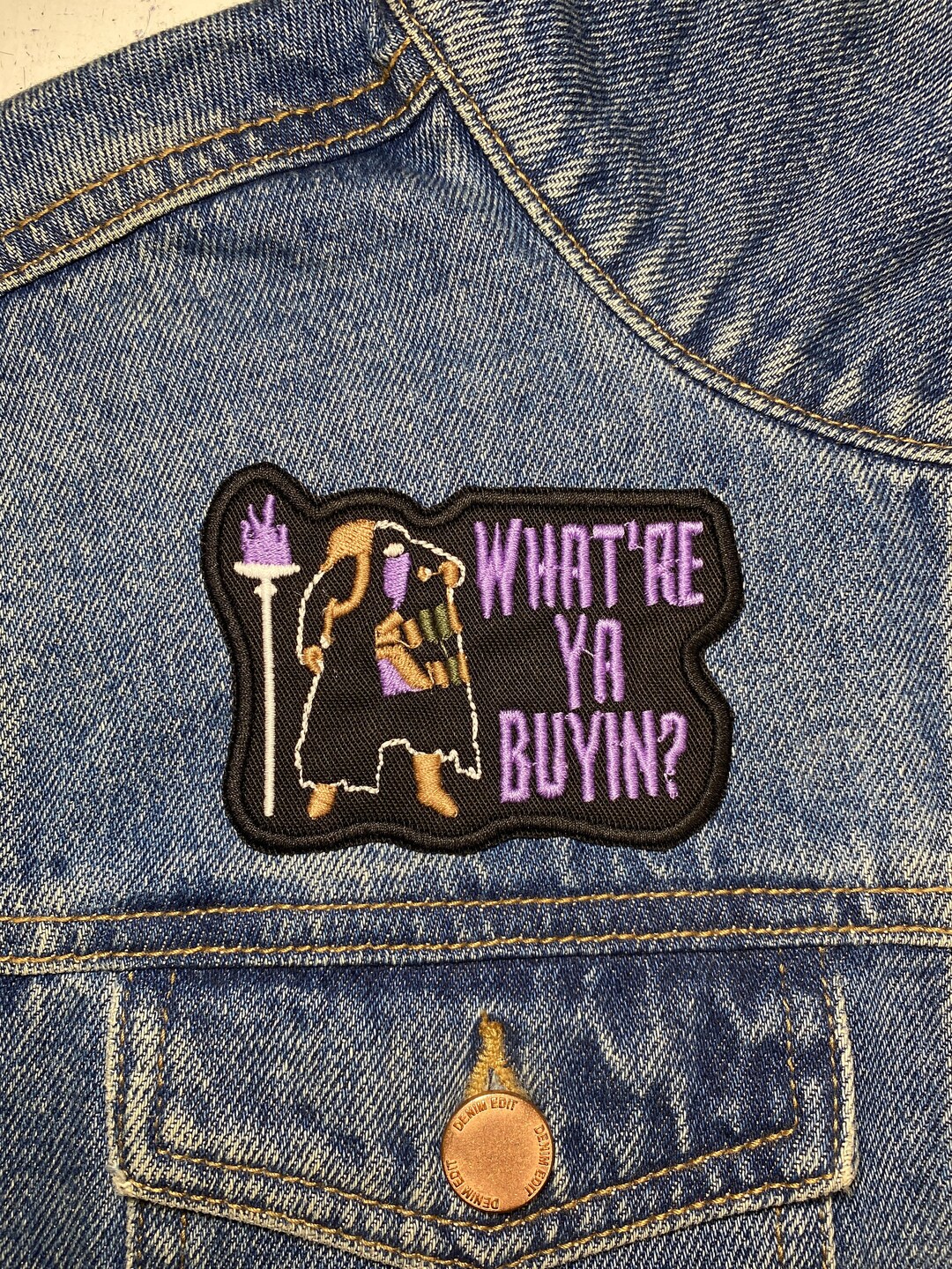 What're Ya Buyin? Embroidered Patch. Gaming Inspired Patches. Iron on ...