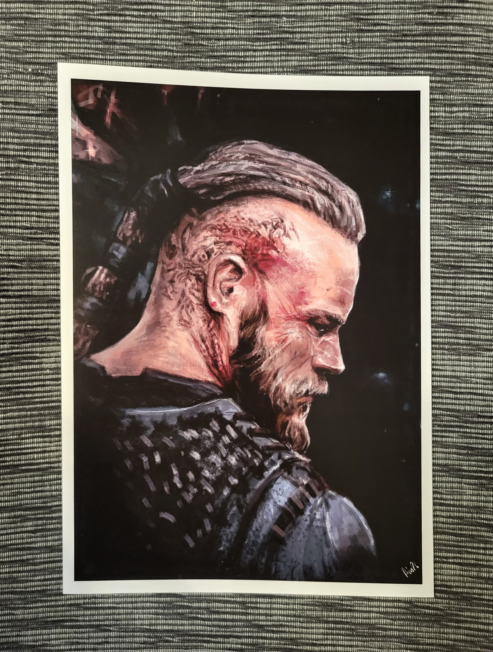 Ragnar Vikings Print A4 - Etsy