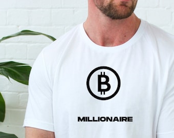 Bitcoin T-Shirt, Bitcoin Millionaire T-Shirt, BTC, Millionaire Bitcoin ivestor, Cryptocurrency T-Shirt