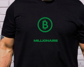 Bitcoin T-Shirt, Bitcoin Millionaire T-Shirt, BTC, Millionaire Bitcoin ivestor, Cryptocurrency T-Shirt, Unisex Shirt