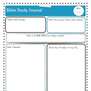 Printable Bible Study Journal: Bible Study Journal and Bible Notebook | Bible Notebooks for Note Taking | Bible Journal and Bible Study