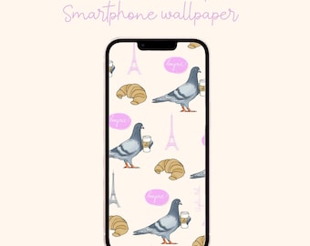 Smartphone wallpaper - Parijse duiven