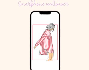 Smartphonebehang - roze strepen