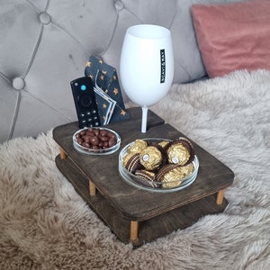 Wine bar YOLO with 2 glass bowls ebony couch bar snack box birthday