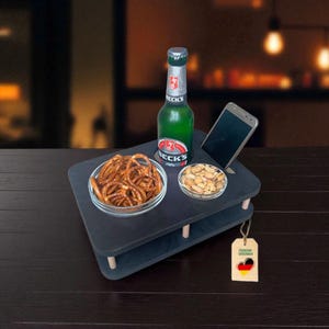 Snack bar with glass bowls YOLO black Couchbar snack box