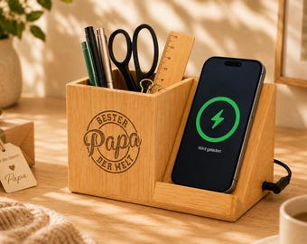 Customizable desk organizer, phone holder, pen holder, desk accessory, office gadget, home office pen organizer