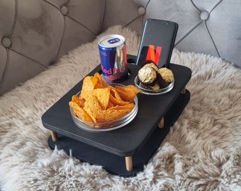 Snackbar mit Glasschalen YOLO schwarz  Couchbar Snackbox