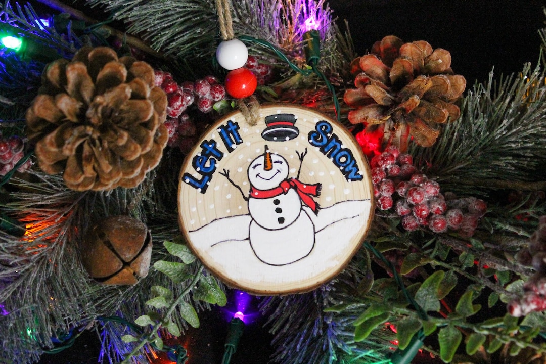 Hand Painted Wood Holiday Ornaments Etsy