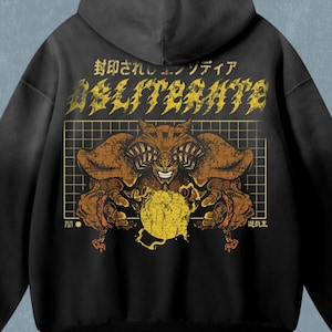 Anime | Acid Wash Hoodie | Vintage | Manga | Anime Shirt | Manga Shirt | Duel King | Forbidden One