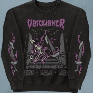 OSRS Voidwaker | Acid Wash Sweatshirt | Streetwear | Oversized | Old School Runescape For Him | Gift For Her