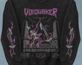 OSRS Voidwaker | Acid Wash Sweatshirt | Streetwear | Oversized | Old School Runescape For Him | Gift For Her