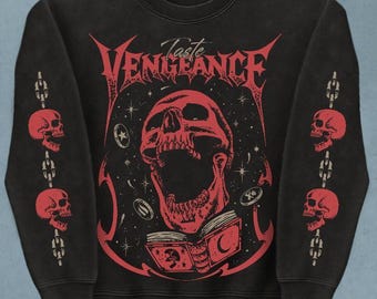 OSRS Vengeance | Acid Wash Sweatshirt | Streetwear | Oversized | Old School Runescape For Him | Gift For Her