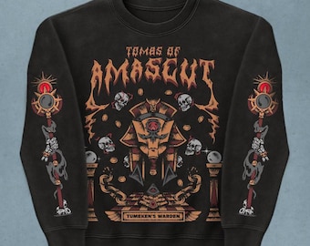 OSRS TOA | Acid Wash Sweatshirt | Streetwear | Oversized | Old School Runescape For Him | Gift For Her