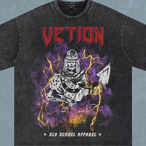 OSRS Vetion | Oversize T-Shirt | Acid Wash | Old School Runescape For Him | Gift For Her