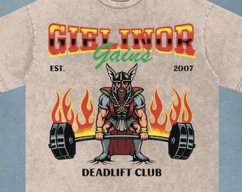 OSRS Strength Deadlift Shirt, Old School RuneScape Gym Tee, Funny Fitness Gamer T-Shirt, Weightlifting Graphic Gift, Acid Wash Oversized Tee
