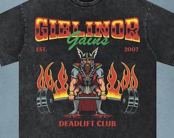 OSRS Strength Deadlift Shirt, Old School RuneScape Gym Tee, Funny Fitness Gamer T-Shirt, Weightlifting Graphic Gift, Acid Wash Oversized Tee