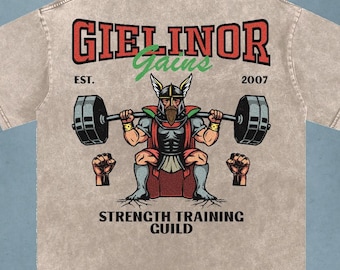 OSRS Strength | Gains | Oversize T-Shirt | Acid Wash | Old School Runescape For Him | Gift For Her