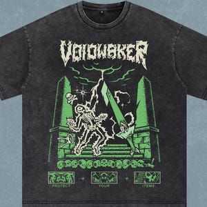 OSRS Voidwaker Shirt, Old School RuneScape PKer Tee, PvP Weapon Graphic T-Shirt, Funny Gamer Gift, Acid Wash Oversized Tee