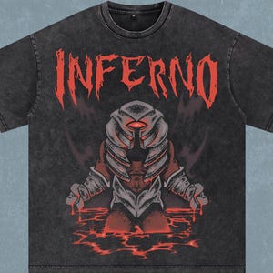 OSRS Zuk | The Inferno | Oversize T-Shirt | Acid Wash | Old School Runescape For Him | Gift For Her