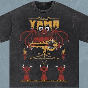 OSRS YAMA | Oversize T-Shirt | Acid Wash | Old School Runescape For Him | Gift For Her