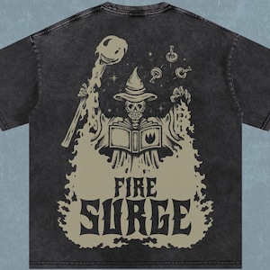 OSRS Fire Surge | Oversize T-Shirt | Acid Wash | Old School Runescape For Him | Gift For Her